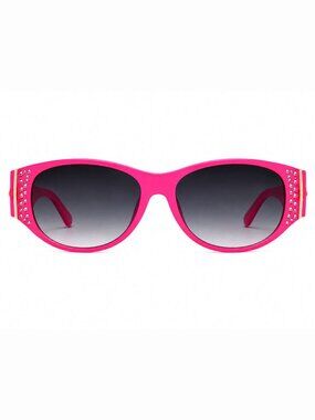 BEBE BBOP-1022CE-664 Women's Pink Wrap Frame/Gray Gradient Lenses Sunglasses